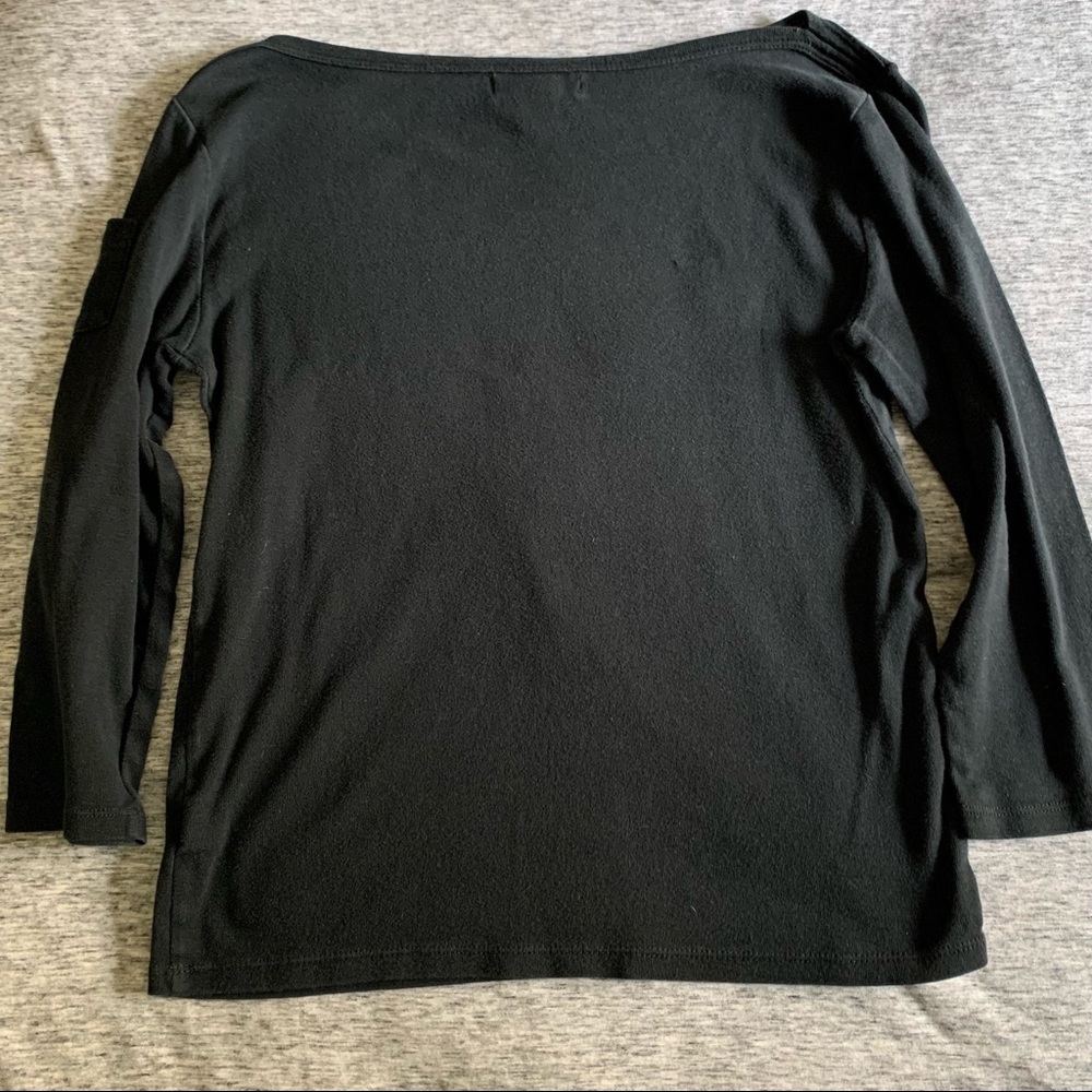 🖤✨Chaps: Boat Neck 3/4 sleeve with sleeve pocket top - Picture 8 of 8